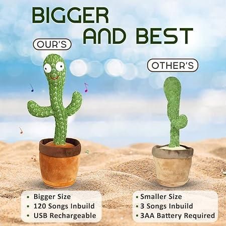 LED Musical Dancing & Mimicry Cactus Toy so Funny